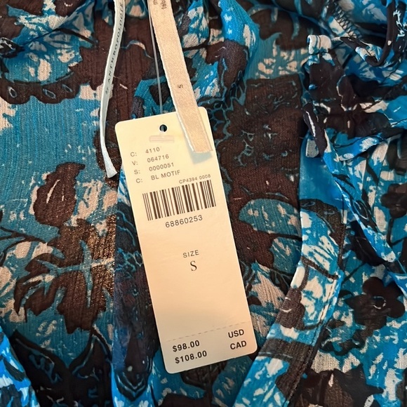 Anthropologie sheer floral blouse size S, new with tags - Picture 6 of 8